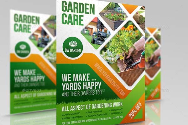 Garden Service Flyer Templates – Free & Premium PSD, Ai, Word ( Doc ), InDesign Formats Download